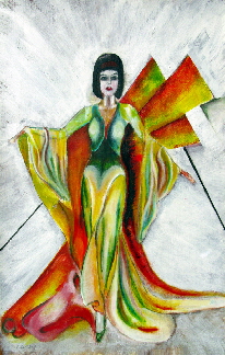 art deco fashion design print by Tom Conway