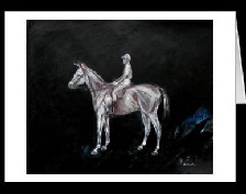 horse and jockey greetings card