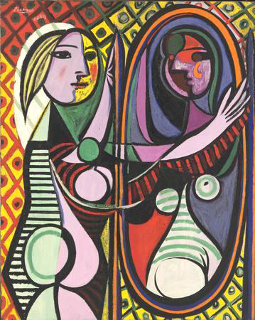 Girl Before a Mirror shows Picasso's young mistress Marie-Thrse Walter, one of his favorite subjects in the early 1930s.