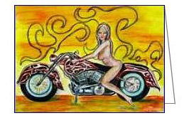 girl on a motorcycle card0202